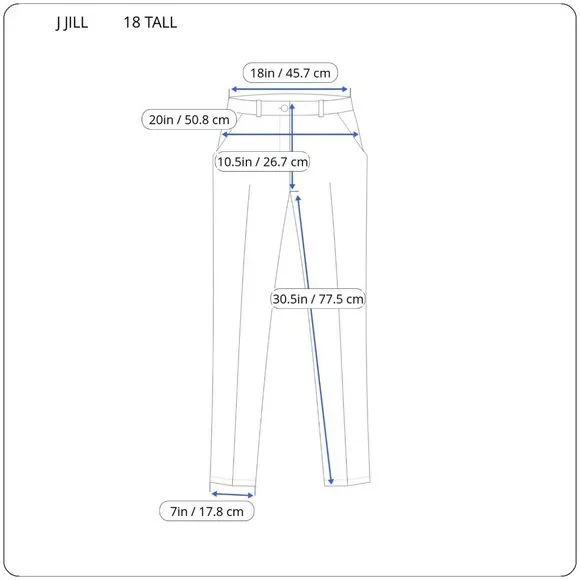 J Jill Womens Pants 18T Tall Straight Leg Zip Pockets Comfy Black White SL50E - Picture 2 of 9
